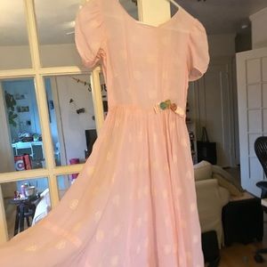 COPY - **Price firm** Beautiful 1930s sheer pink dress